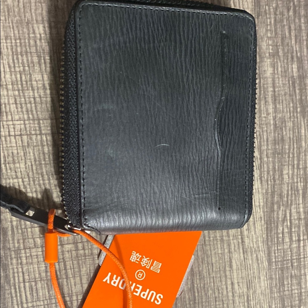 Superdry Black Textured Leather Wallet - Picture 3 of 3